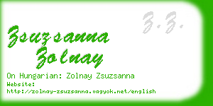 zsuzsanna zolnay business card